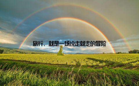 旅行, 就是一场说走就走的冒险