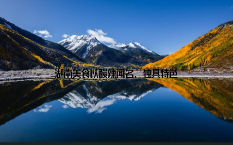 湖南美食以酸辣闻名, 独具特色