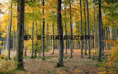 春天, 是一个充满生机与活力的季节