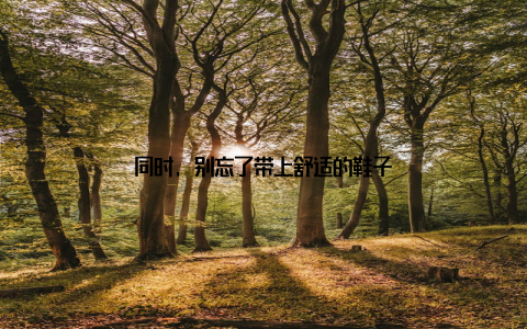 同时, 别忘了带上舒适的鞋子